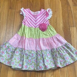Giggle Moon Pink and Green Dress